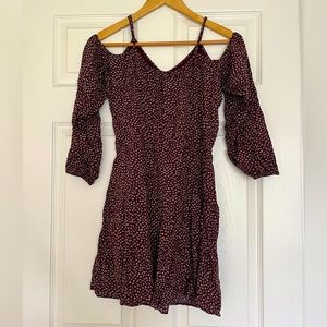PAIGE Maroon Floral Dress